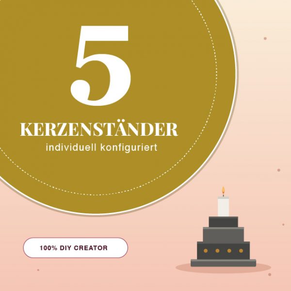 Kerzenhalter-Designer - 5 Designs (spare 45% gegenüber Einzelkauf)