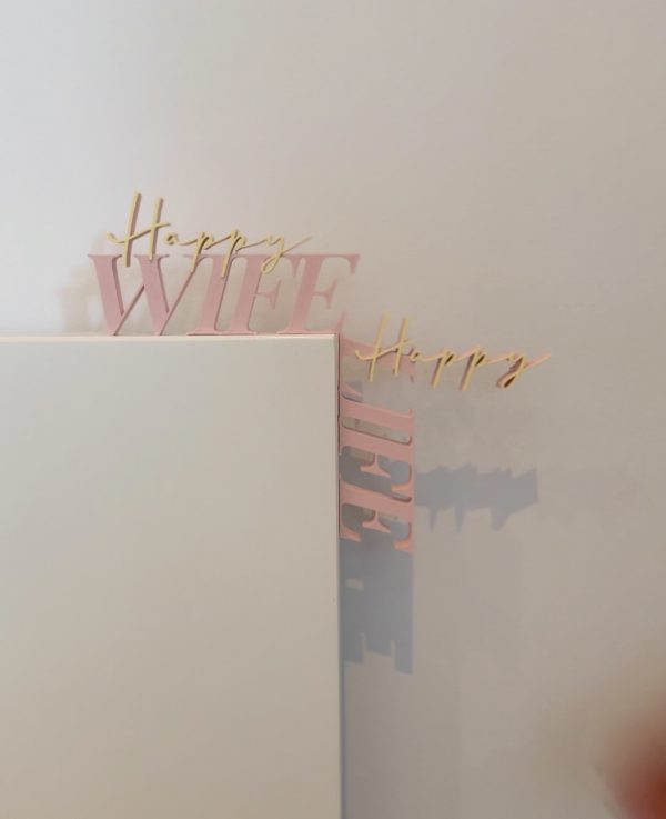 3D-Datei Eckenglück "Happy Wife Happy Life"