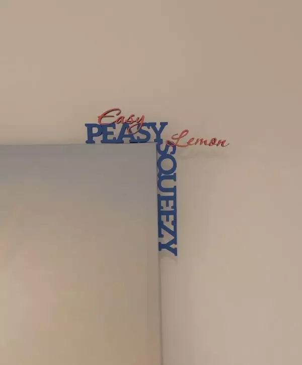 3D-Datei Eckenglück "Easy Peasy Lemons Squeezy"