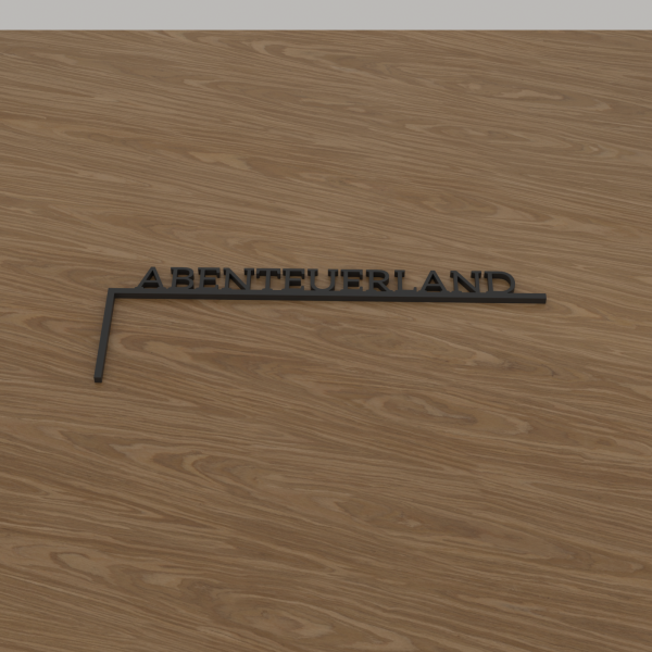 3D-Datei Eckenglück "Abenteuerland" – linke Ecke