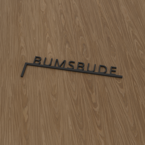 3D-Datei Eckenglück "Bumsbude" – linke Ecke