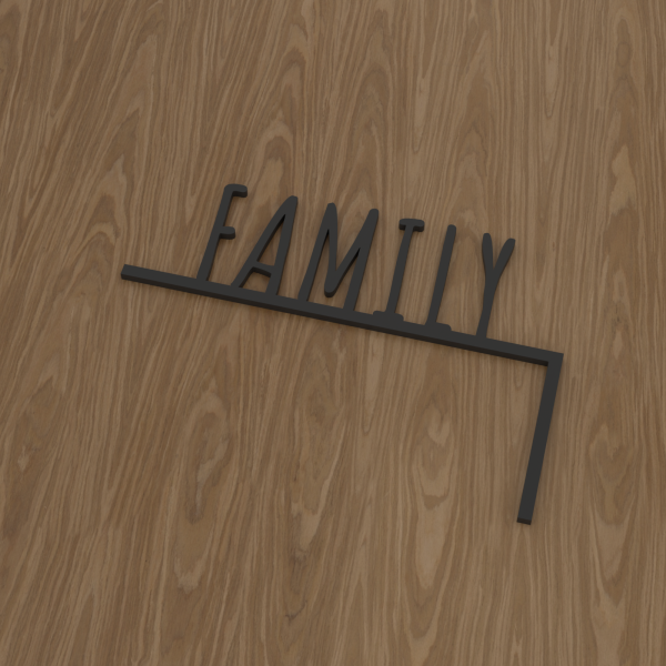 3D-Datei Eckenglück "Family" – rechte Ecke