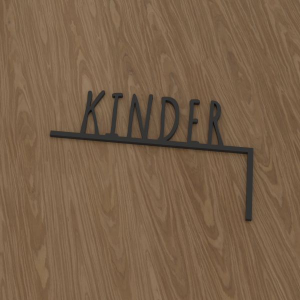 3D-Datei Eckenglück "Kinder" – rechte Ecke
