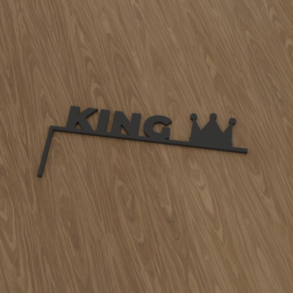 3D-Datei Eckenglück "King" – linke Ecke