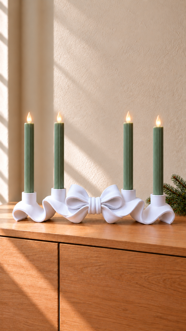3D-Datei Kerzenständer „Schleife“