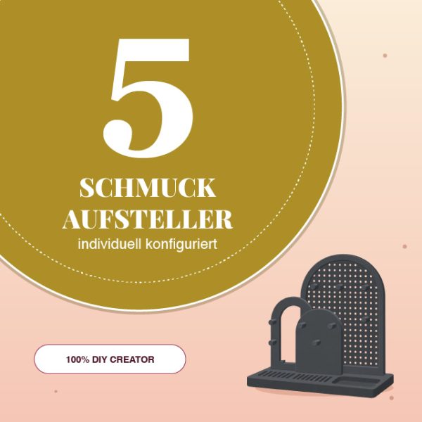 Schmuckaufsteller-Konfigurator – 5er-Pack